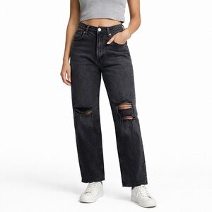 AGOLDE Lana Mid Rise Vintage Straight Jeans Women’s Size 30 Distressed
